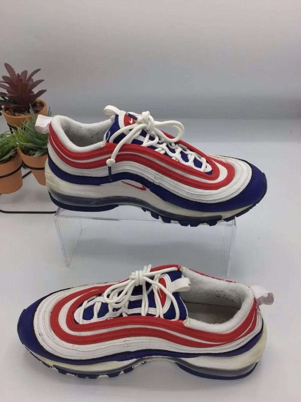 Nike Air Max 97 USA Red White Blue Size 6Y   CW5856-100